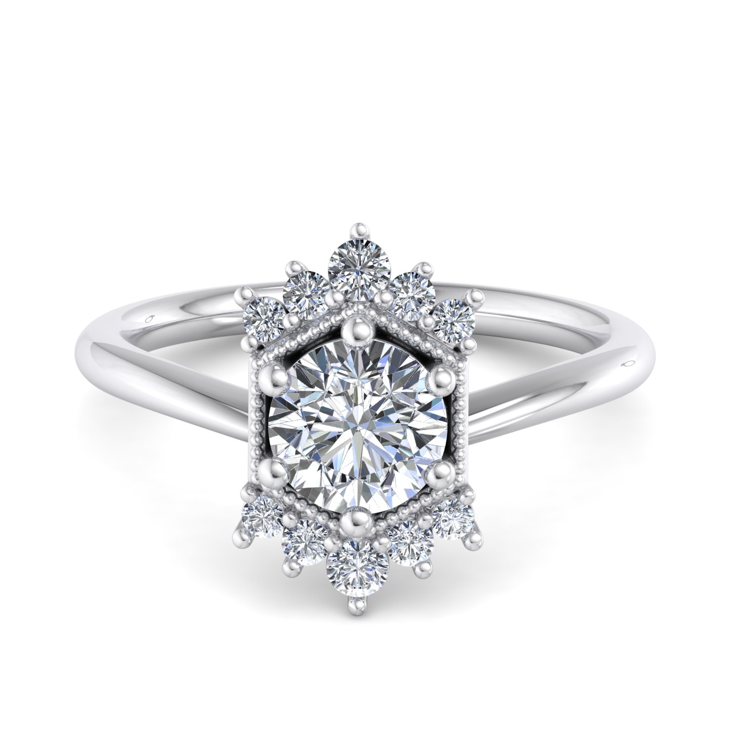 Mackenzie Halo Engagement Ring